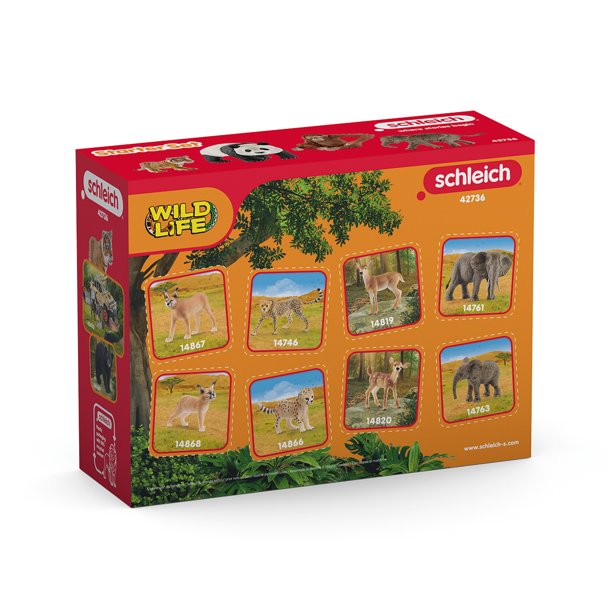 Schleich Wild Life Asia 42736 starter set figure animali