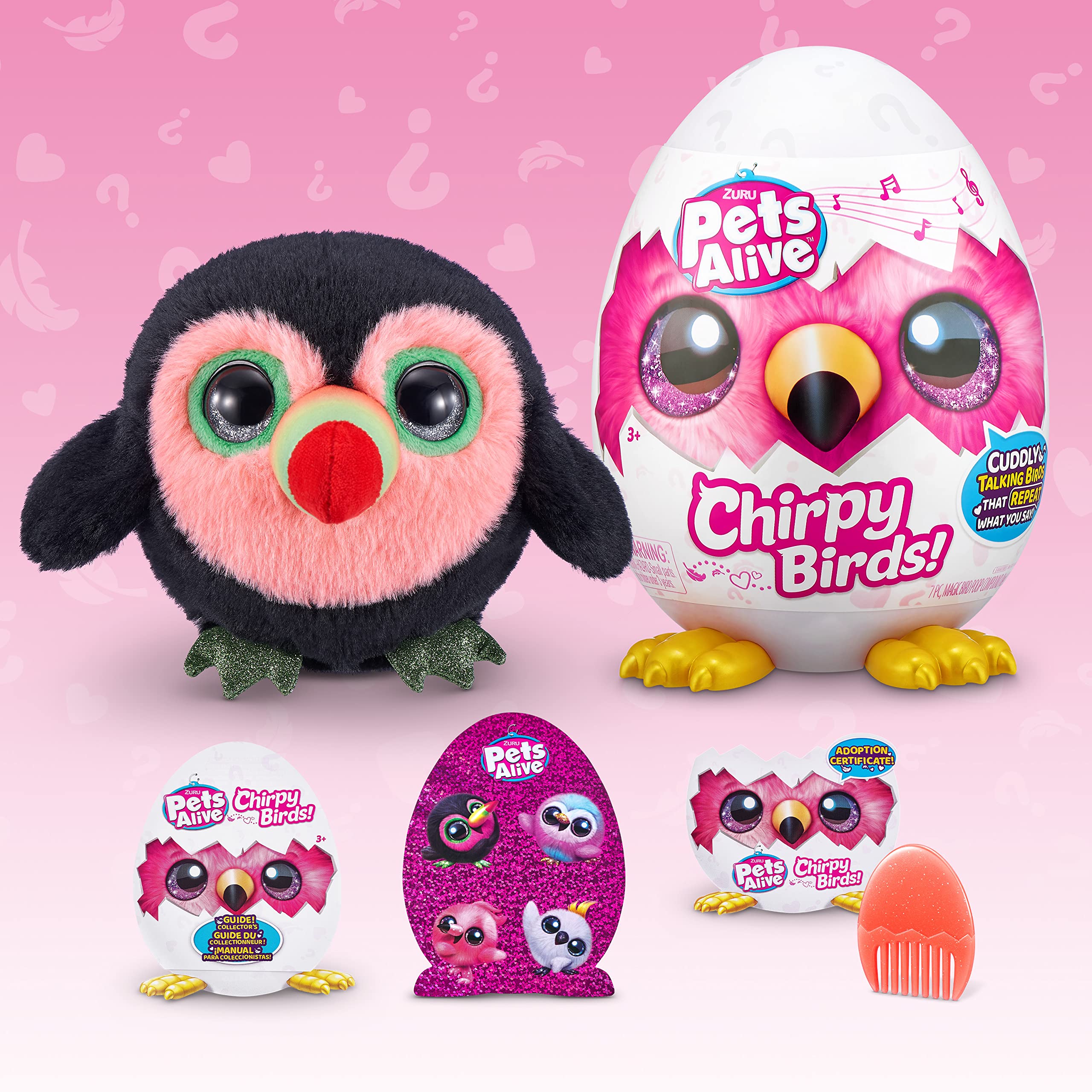 Pets Alive Chirpy Birds Tucano peluche interattivo uovo