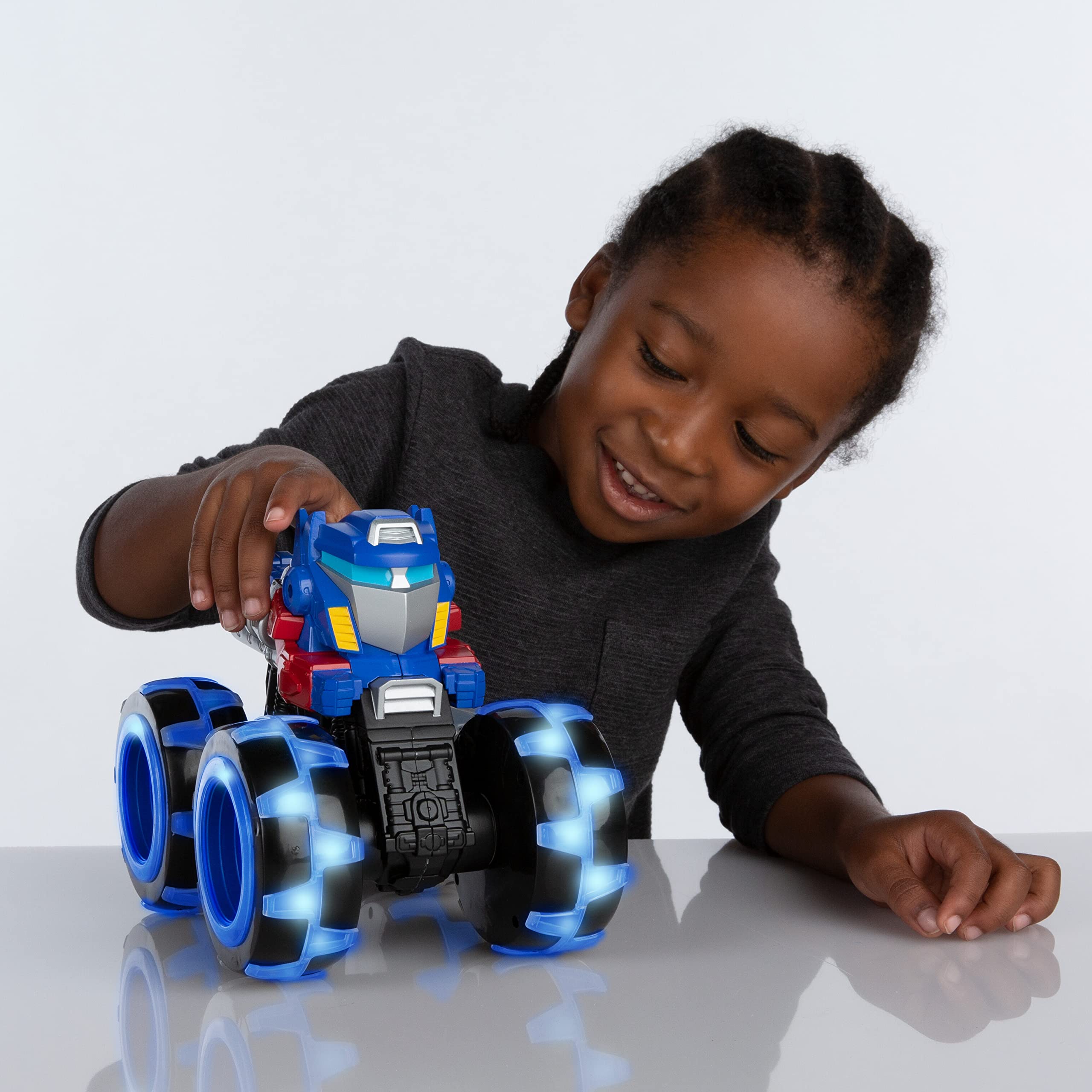Transformers Optimus Prime Monster Treads monster truck luminoso 9 pollici
