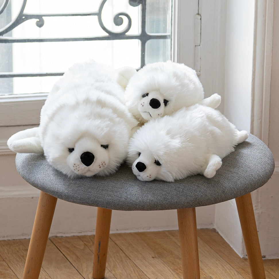 La Pelucherie Sea Arsène foca peluche 30 cm bianca