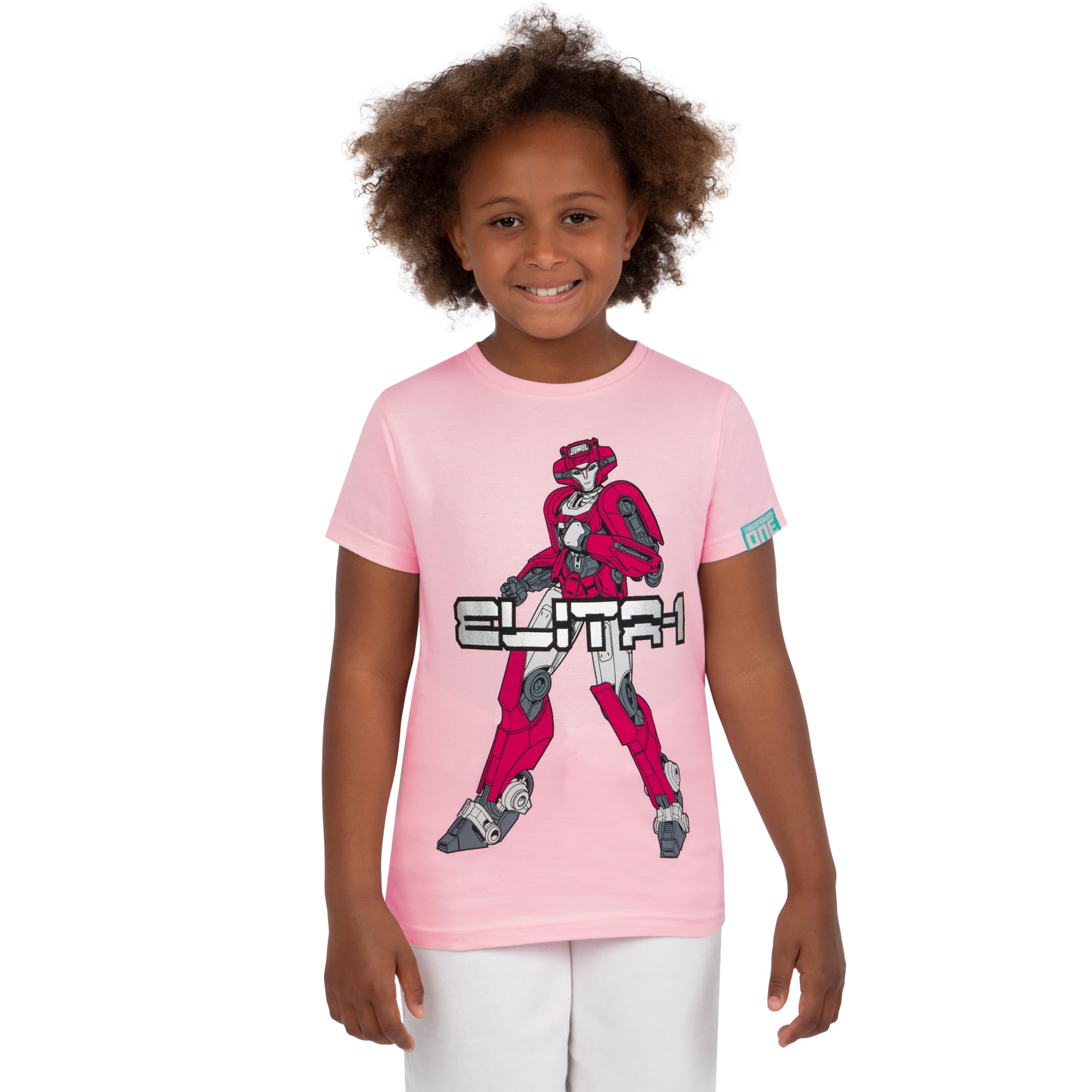 Transformers One T-Shirt Bambina Rosa Elita Cotone 3-10 Anni