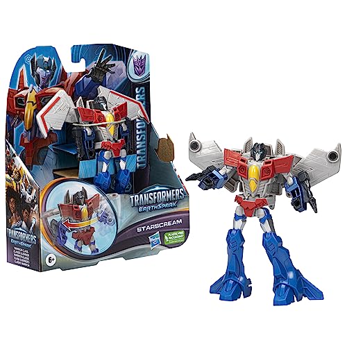 Transformers EarthSpark Warrior Starscream action figure trasformabile
