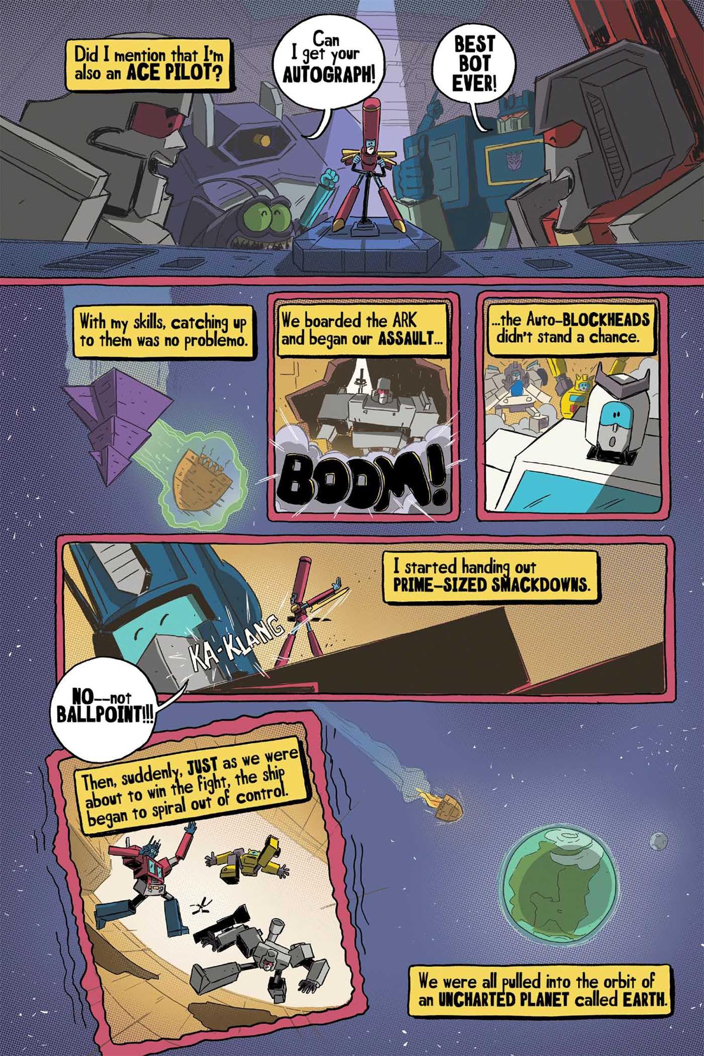 Transformers Worst Bot Ever Meet Ballpoint libro illustrato bambini