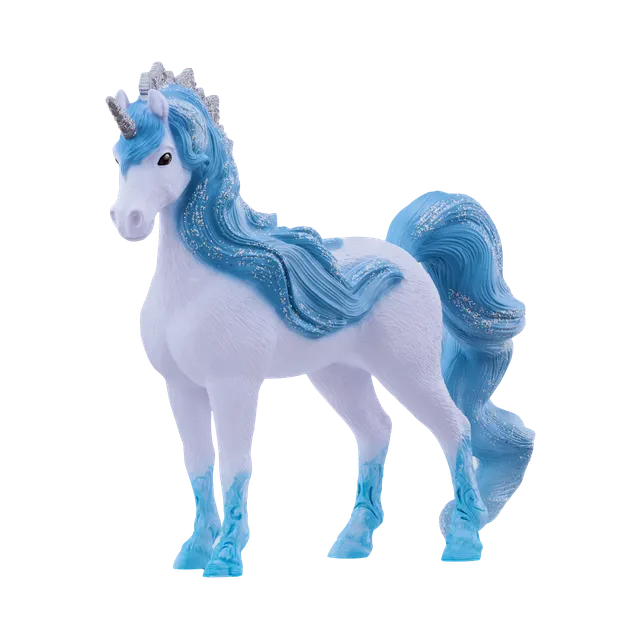Schleich Bayala Flowy giumenta unicorno figura coda azzurra