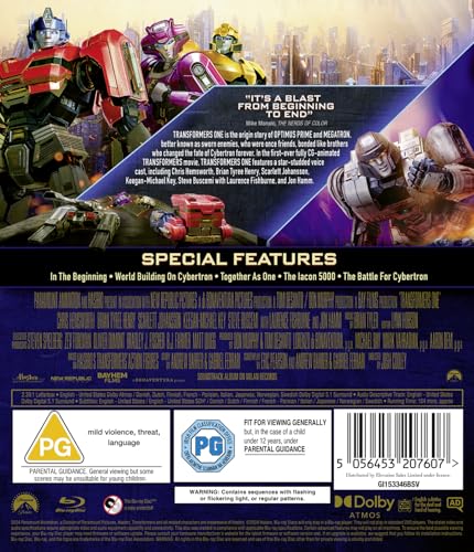 Transformers One Blu-ray film animazione origine Optimus Megatron