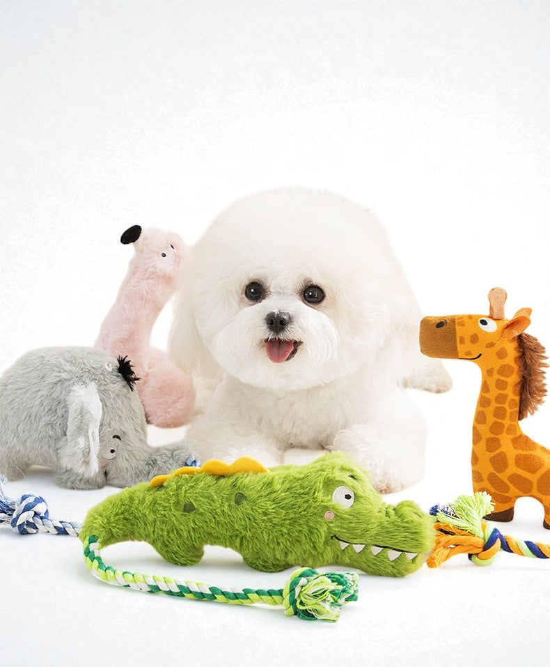 ToyalFriends Pet Beds Coccodrillo gioco cane peluche con corda