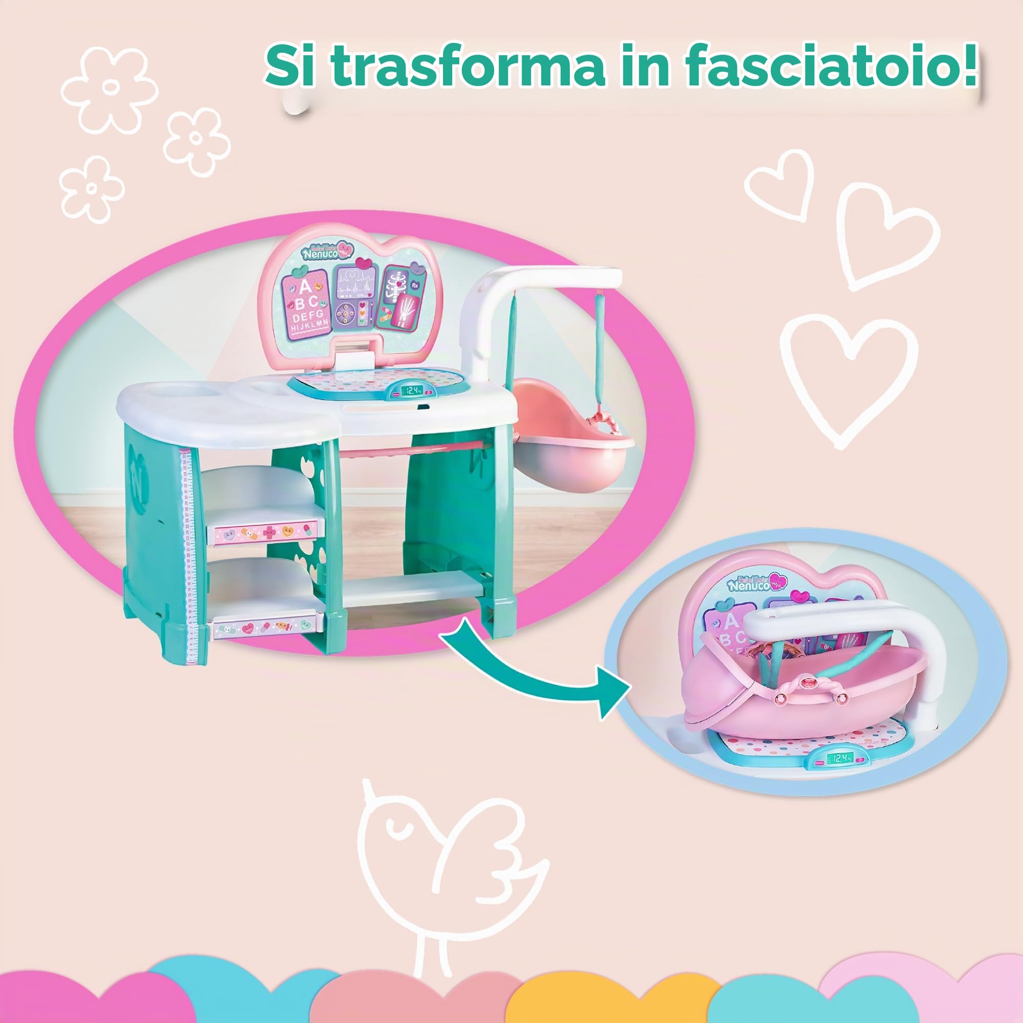 Nenuco Medical Center Bambola 35 cm con 20 Accessori