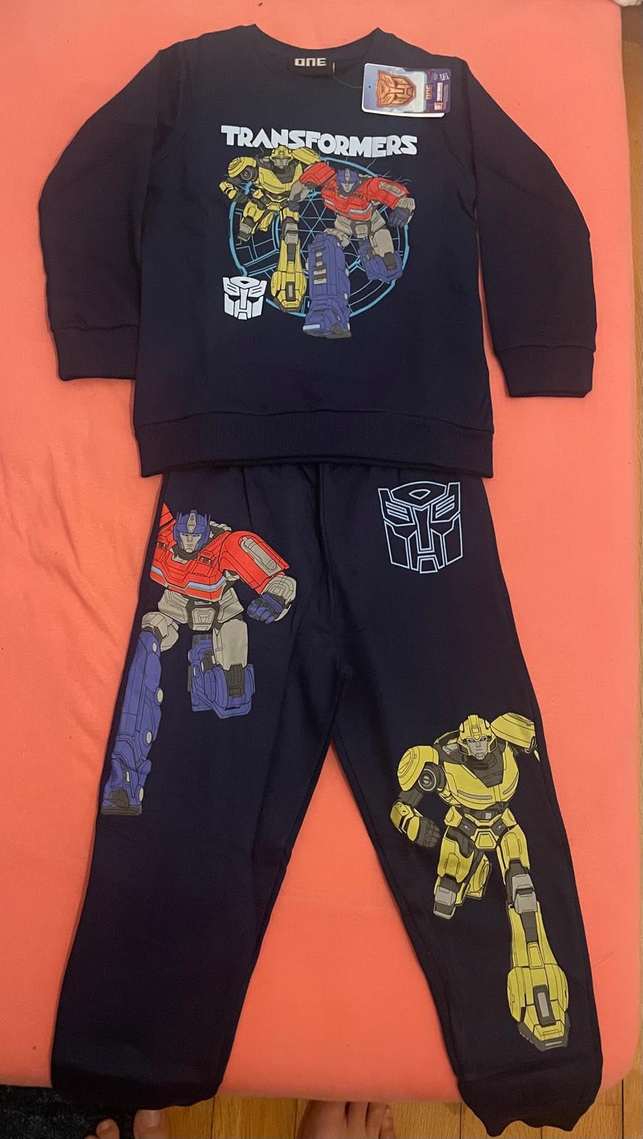 Transformers Tuta bambino Optimus Prime felpa e pantaloni 3-4 anni