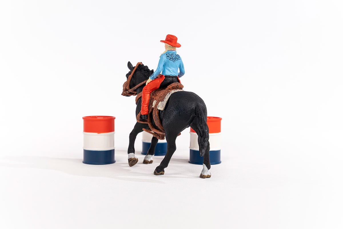 Schleich Horse Club Barrel Racing playset cowgirl 42576