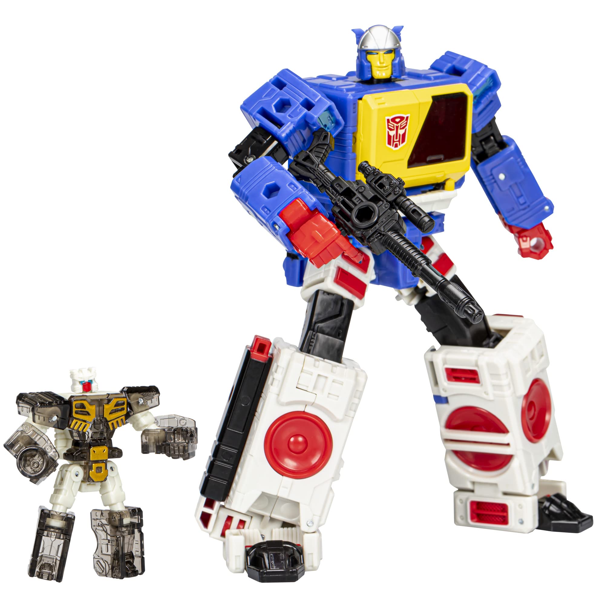 Transformers Legacy Twincast e Rewind action figure Voyager 17,5 cm