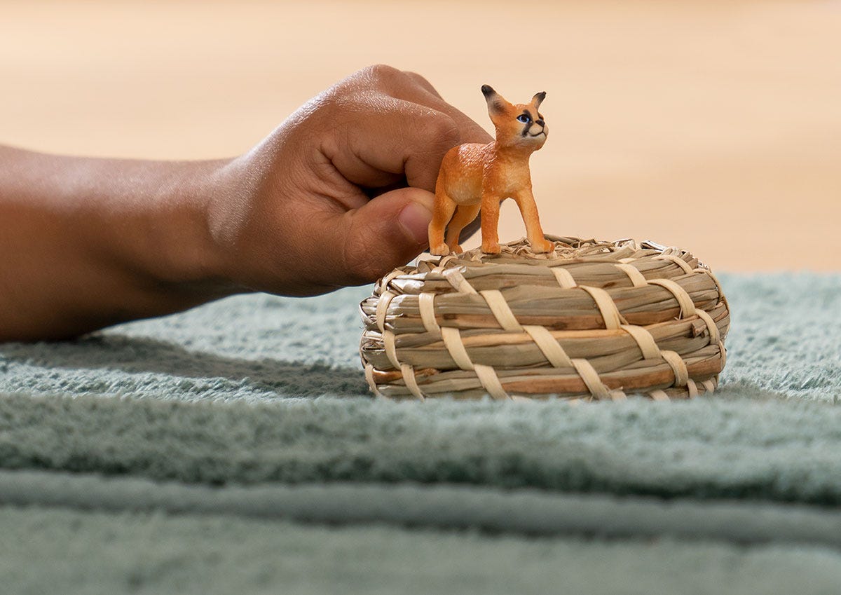 Schleich Wild Life Cucciolo di Caracal figure savana