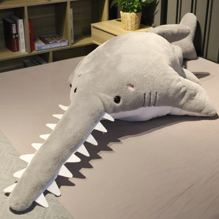 ToyalFriends Ocean Friends squalo peluche 55cm grigio denti grandi