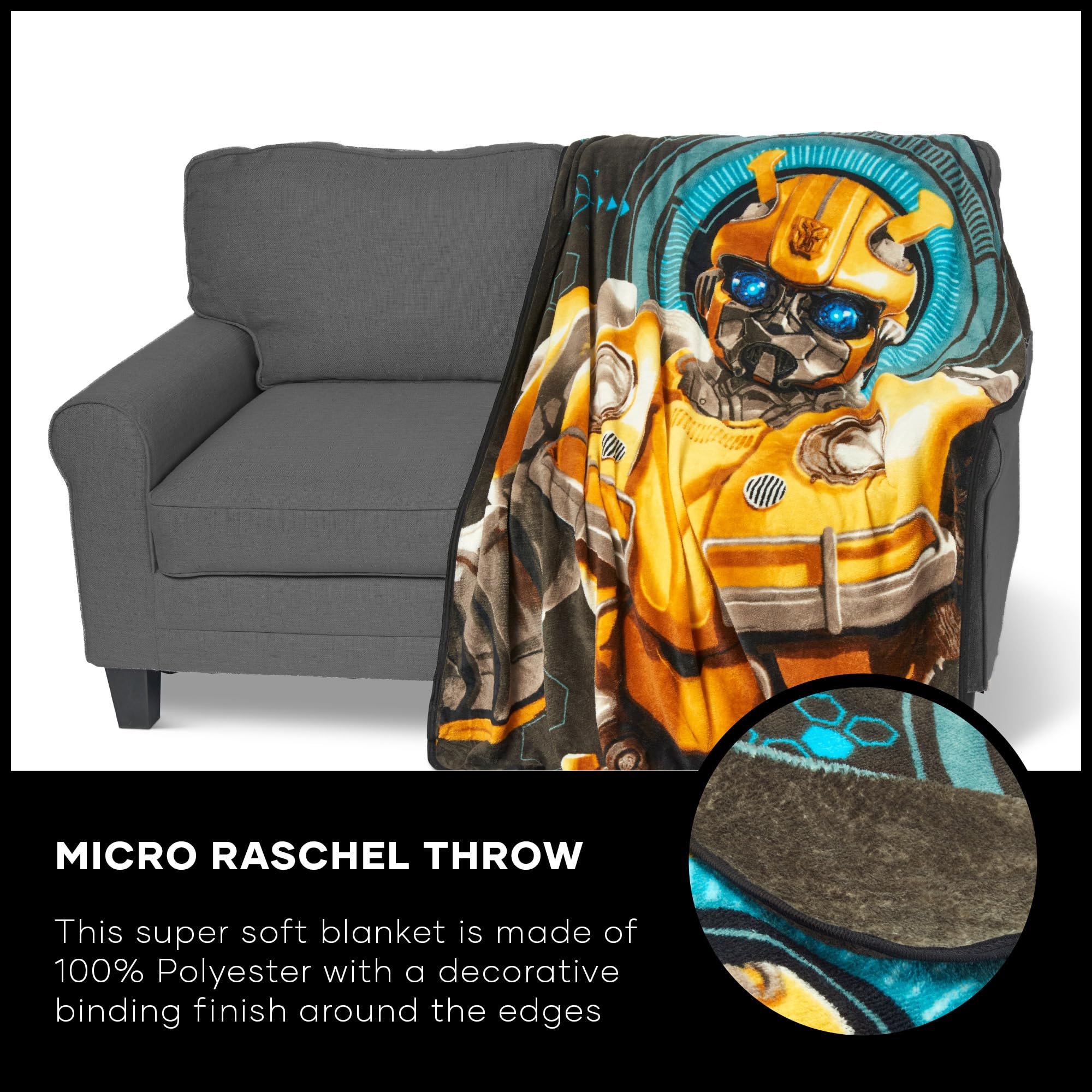 Transformers Be Alert coperta pile 116,8x152,4 cm poliestere