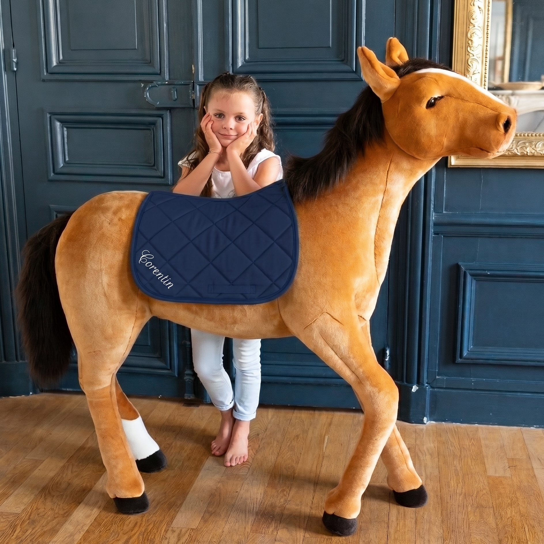 La Pelucherie Big Ones Cavallo e Puledro peluche 130 cm