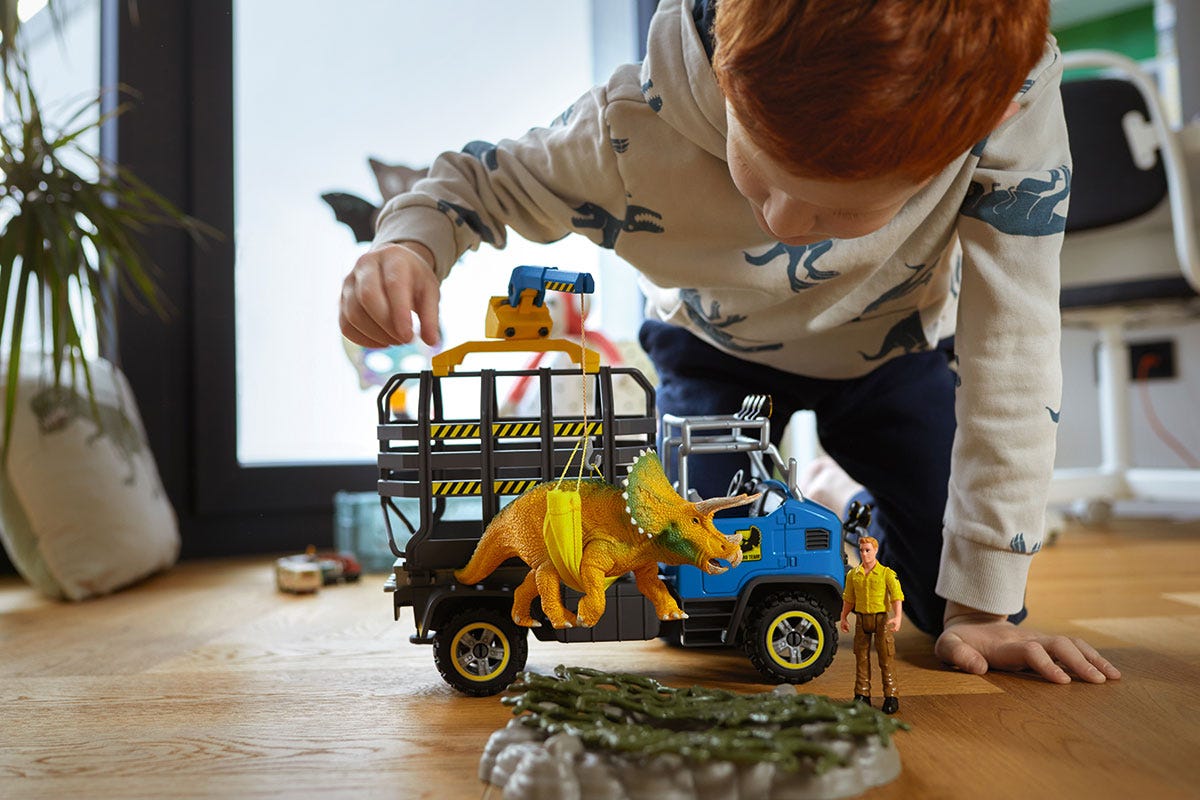 Schleich Dinosaurs Missione dinosauri camion 42565 gru