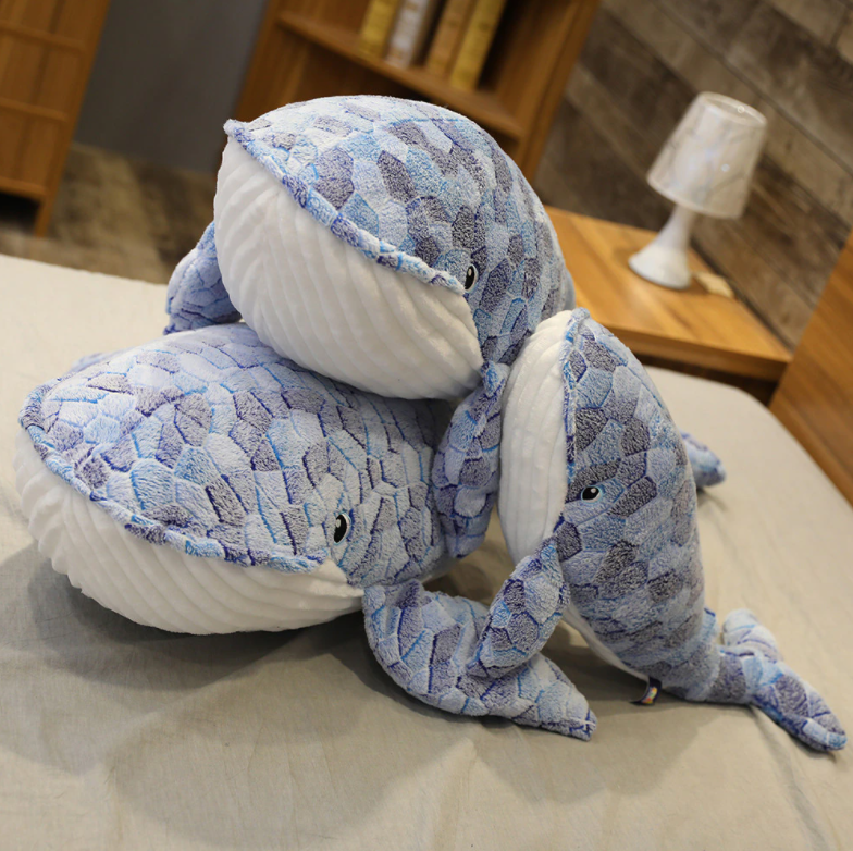 ToyalFriends Ocean Friends balena peluche 50cm blu morbido