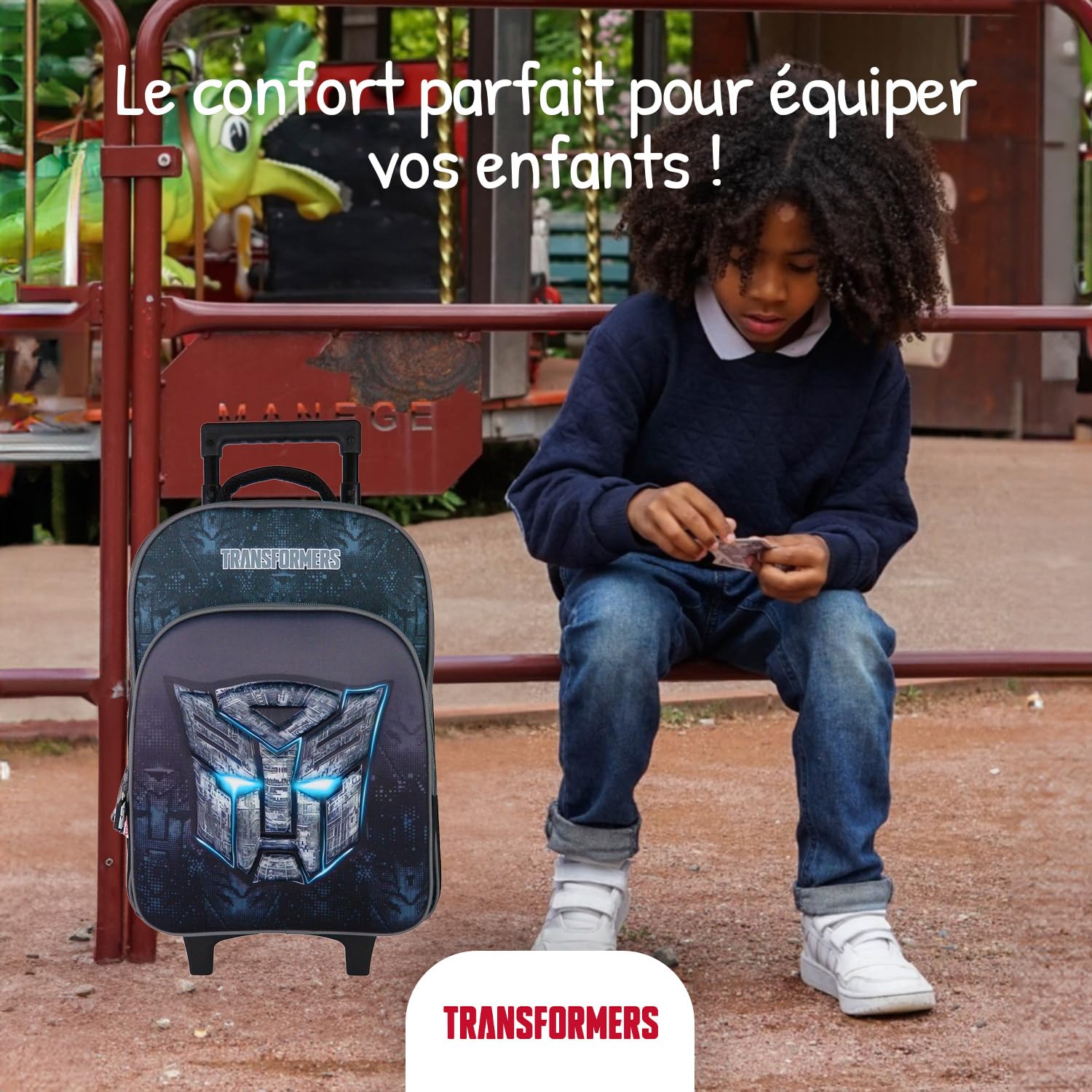 Transformers Nero zaino trolley scuola 32x45 cm poliestere