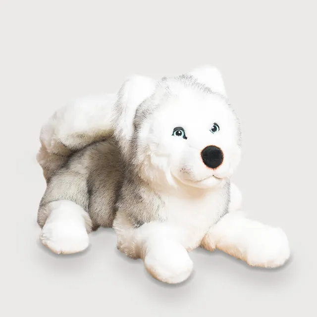 La Pelucherie Husky Léonard peluche cane Small 30cm grigio