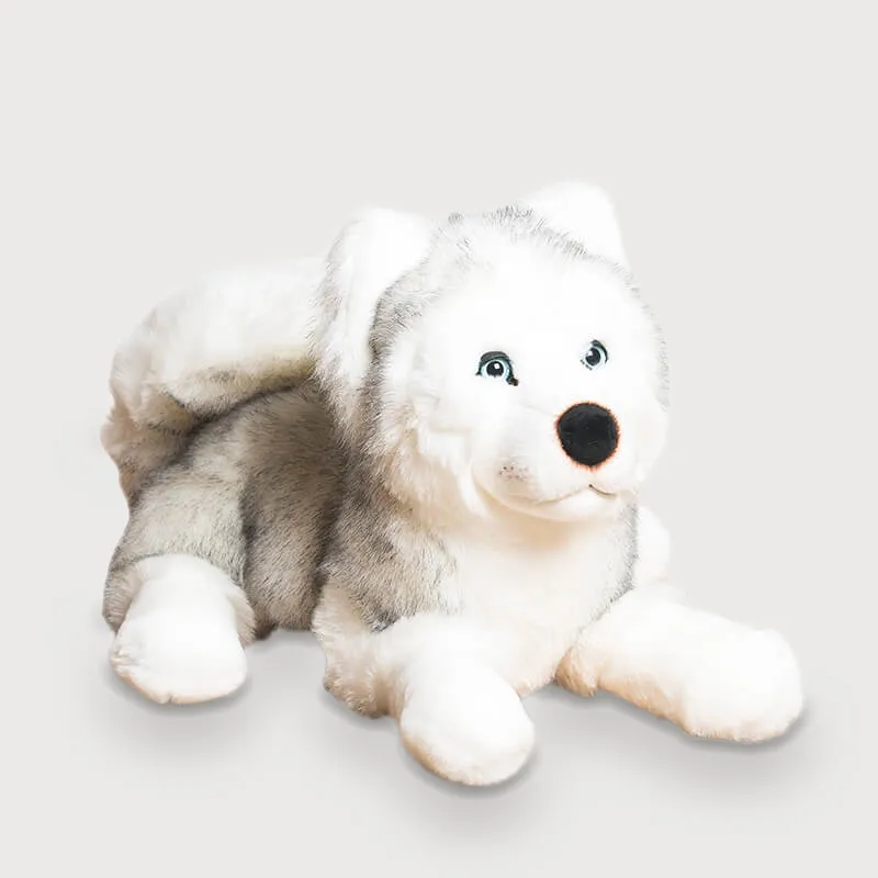 La Pelucherie Husky Léonard peluche cane Small 30cm grigio