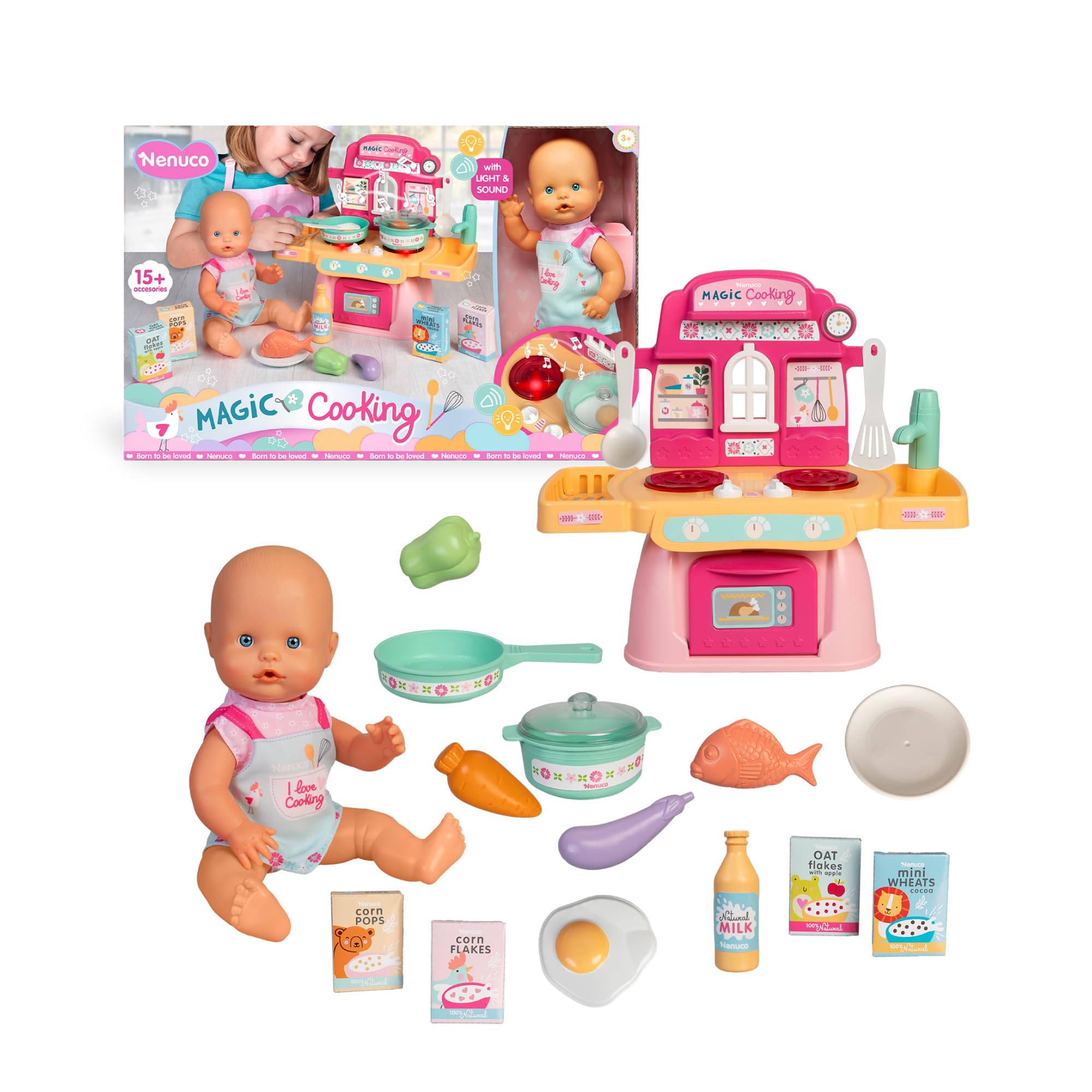 Nenuco Magic Cooking bambola 30cm con cucina luci e suoni