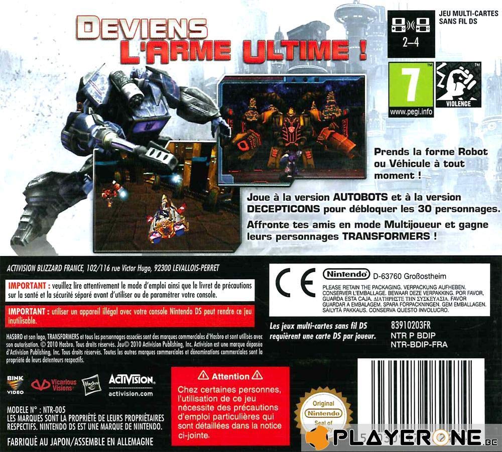Transformers War for Cybertron Decepticons gioco DS Activision