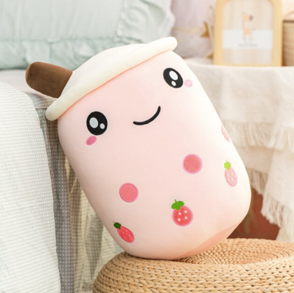 ToyalFriends Food Drinks Bubble Tea Peluche 25cm rosa morbido