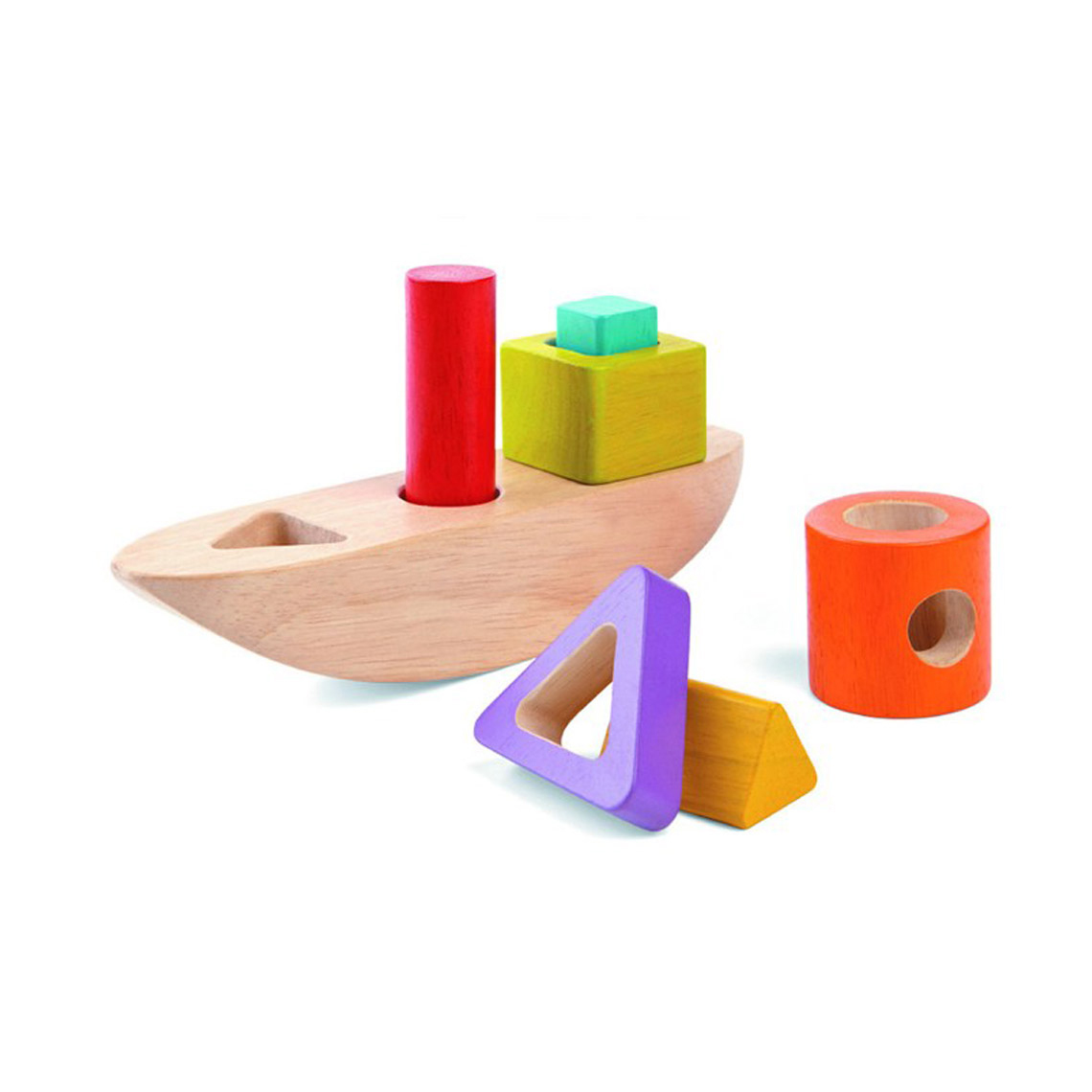 Kreativa Shape Sorters Boat Sorter gioco incastri barca legno