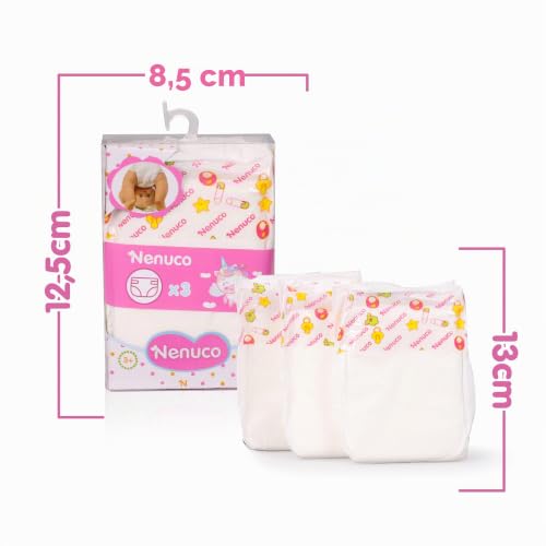 Nenuco Accessori confezione 3 pannolini bambola 35/42 cm