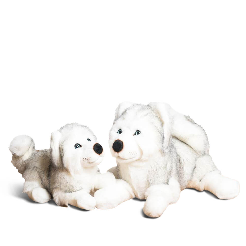 La Pelucherie Husky Léonard peluche cane Small 30cm grigio