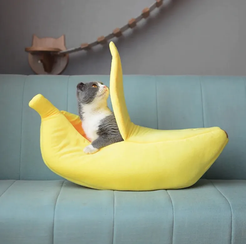 ToyalFriends Pet Beds Banana cuccia gialla M morbida