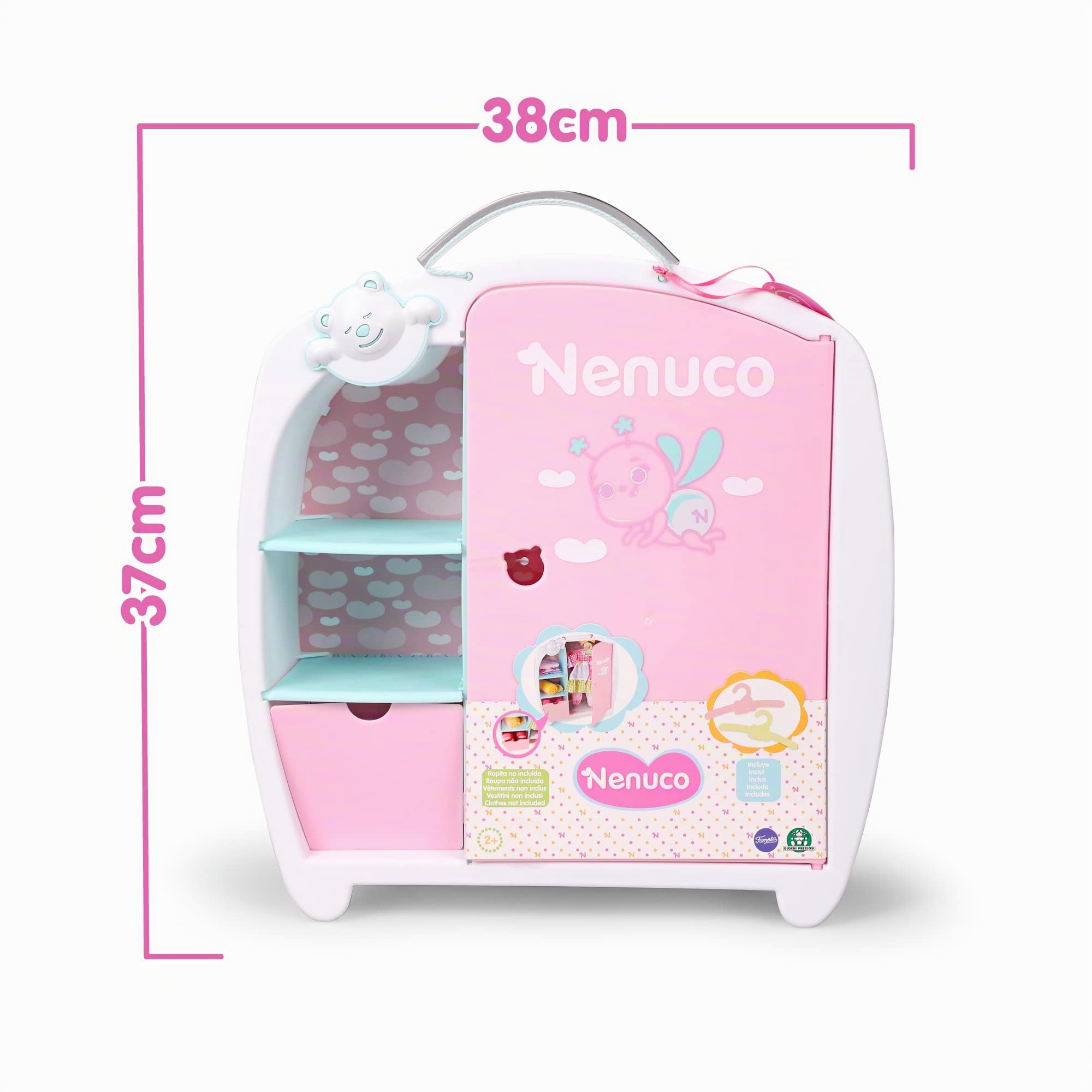 Nenuco Accessori armadio rosa bambole 35-42 cm 2 grucce