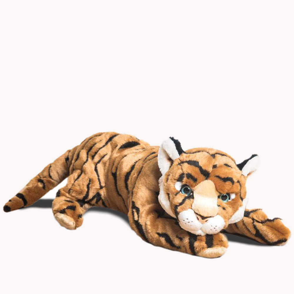 La Pelucherie Jungle Tigre César peluche morbido 35cm arancione