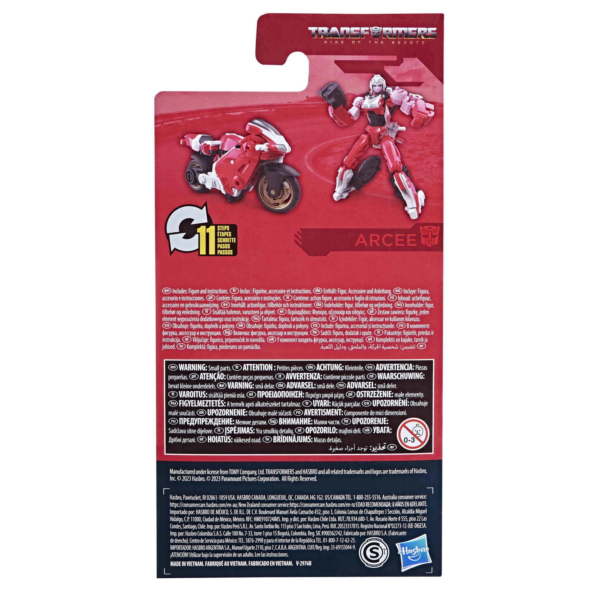 Transformers Studio Series Arcee action figure 8,5 cm moto