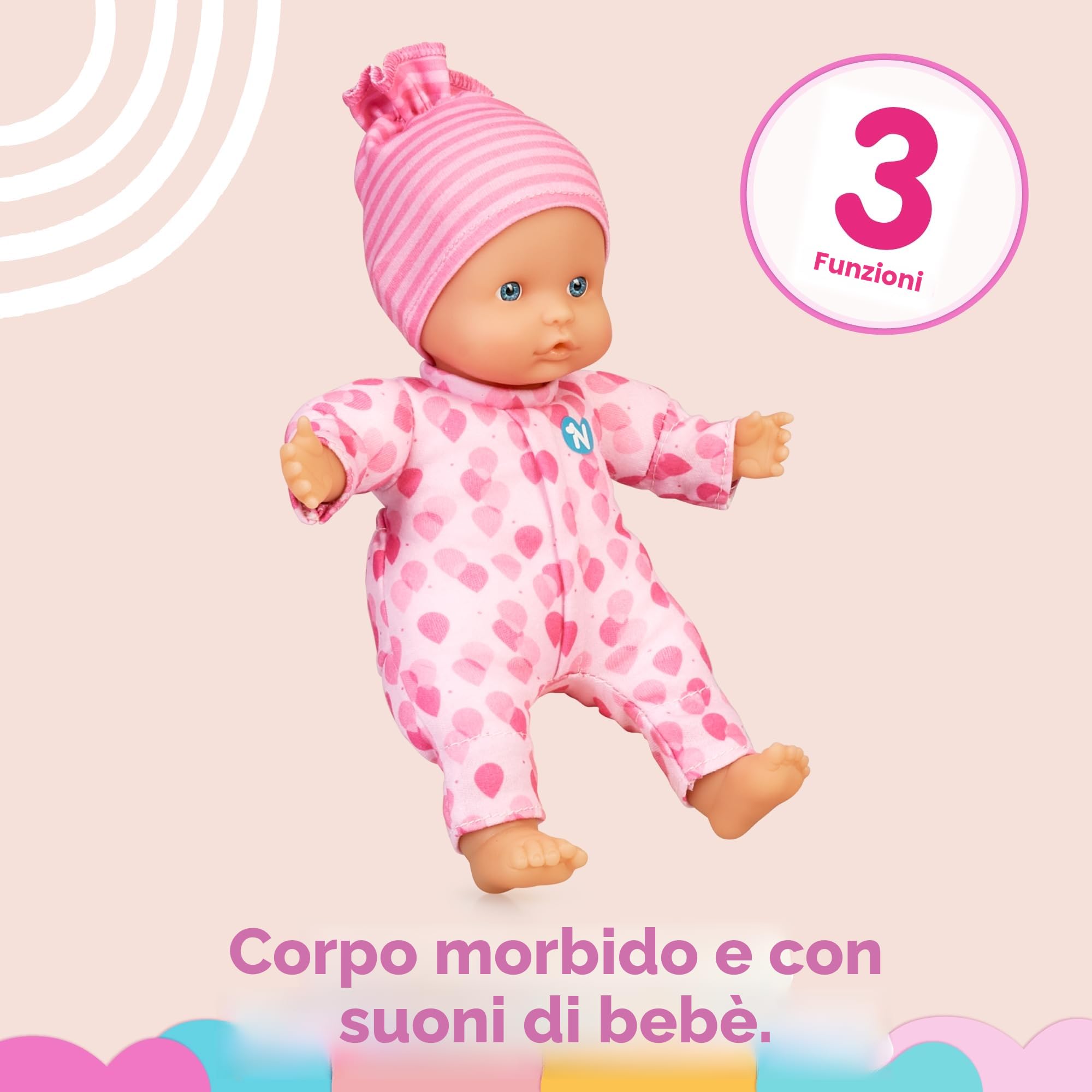 Nenuco Bambole NFNA9000 bambola morbida con suoni +10 mesi