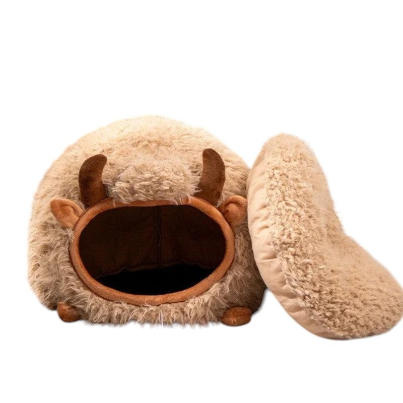 ToyalFriends Highland Cattle cuccia gatti 45cm mucca semi-chiusa