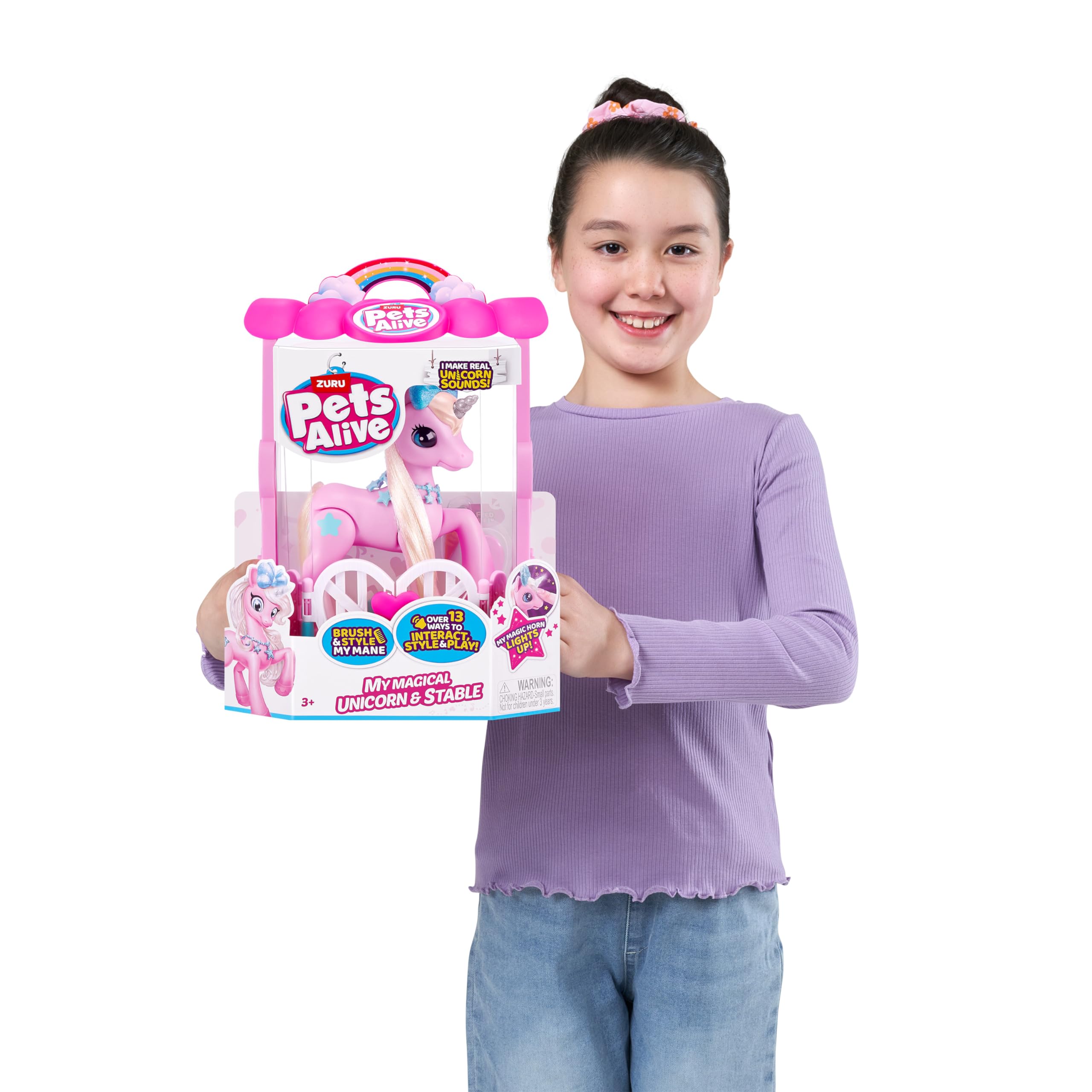 Pets Alive My Magical Unicorn peluche interattivo con scuderia