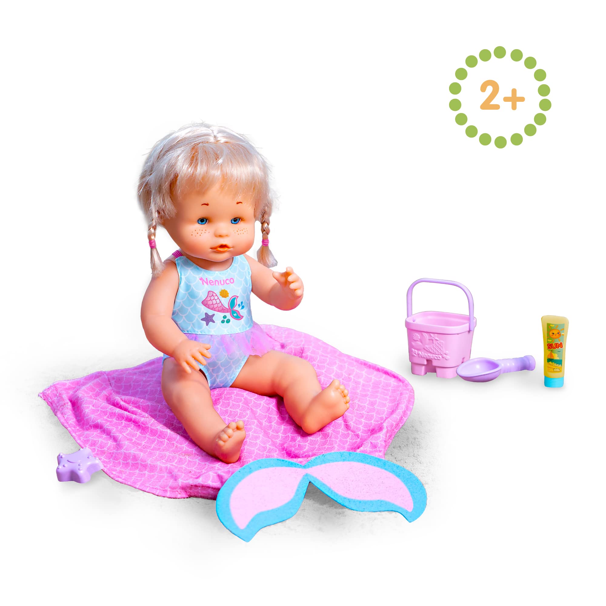 Nenuco Bambole sirenetta bambola 35 cm con accessori spiaggia
