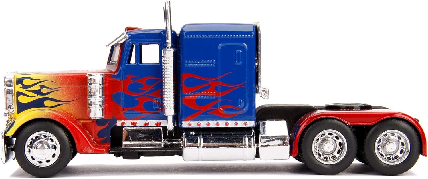 Jada Transformers T1 Optimus Prime macchinina die-cast 1:32 rosso blu