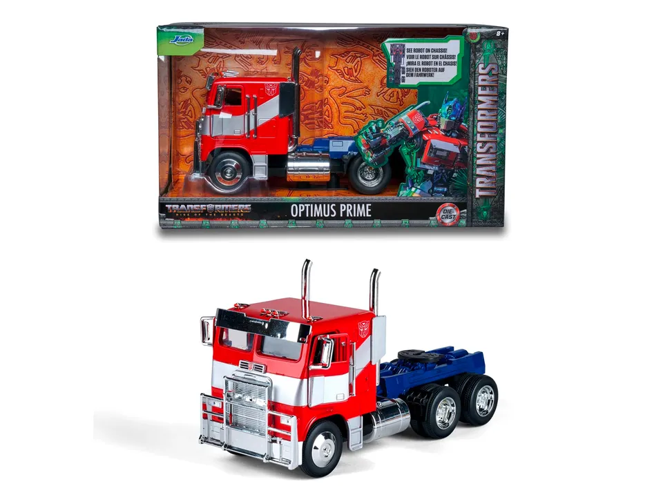 Transformers T7 Optimus Prime camion modellino 1:24 rosso-blu 27cm