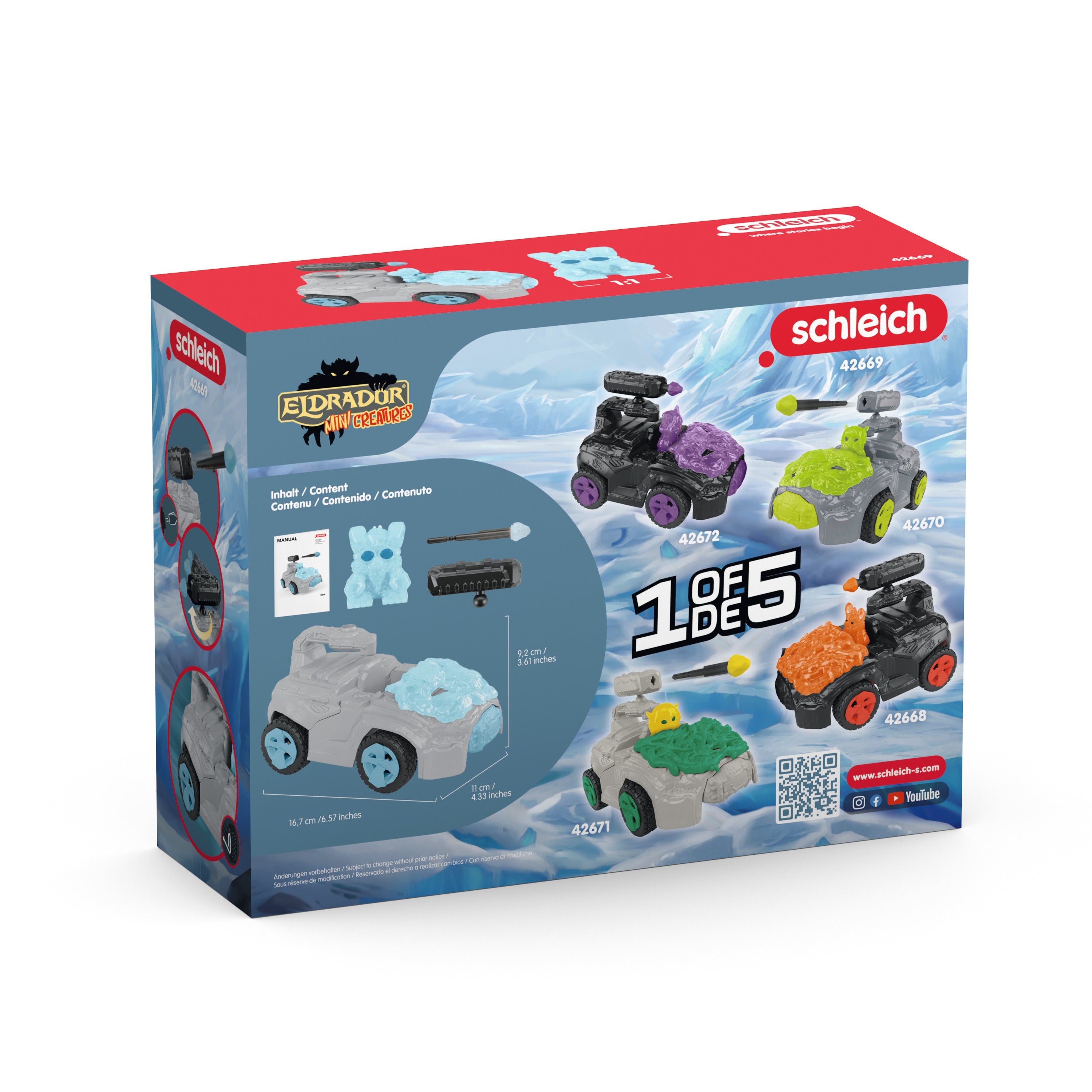 Schleich Eldrador Crashmobile Ghiaccio veicolo Mini Creature