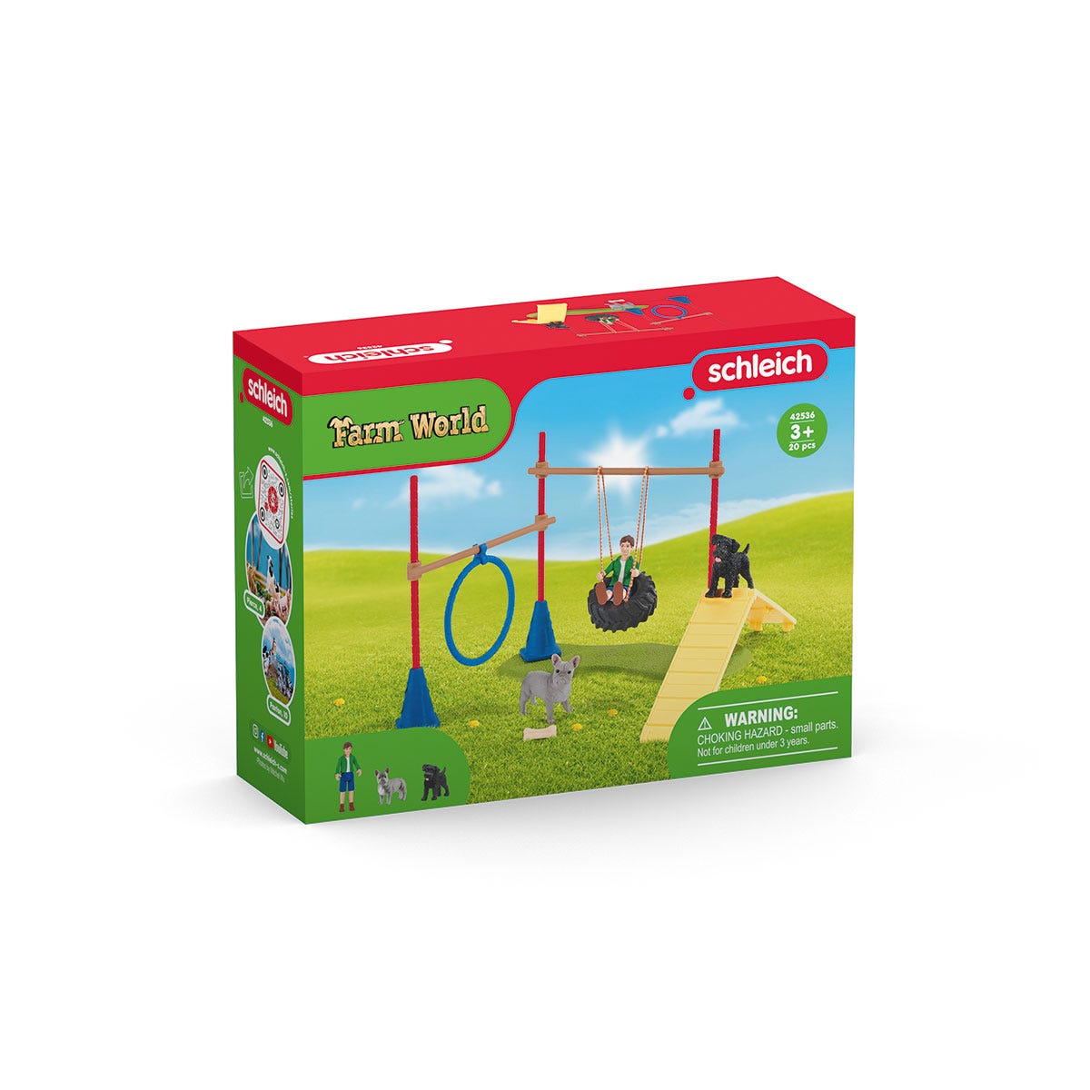 Schleich FARM WORLD Addestramento Agility Cucciolo cani 42536