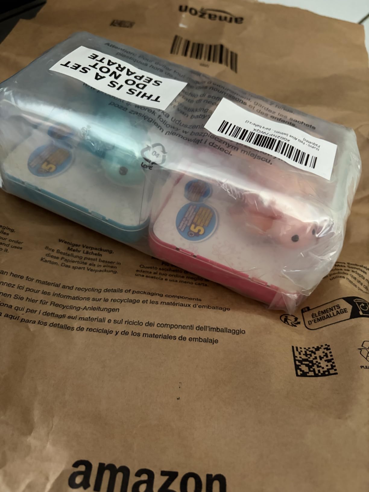 Pets Alive Swimming Axolotls giocattolo acqua 2 pezzi rosa verde
