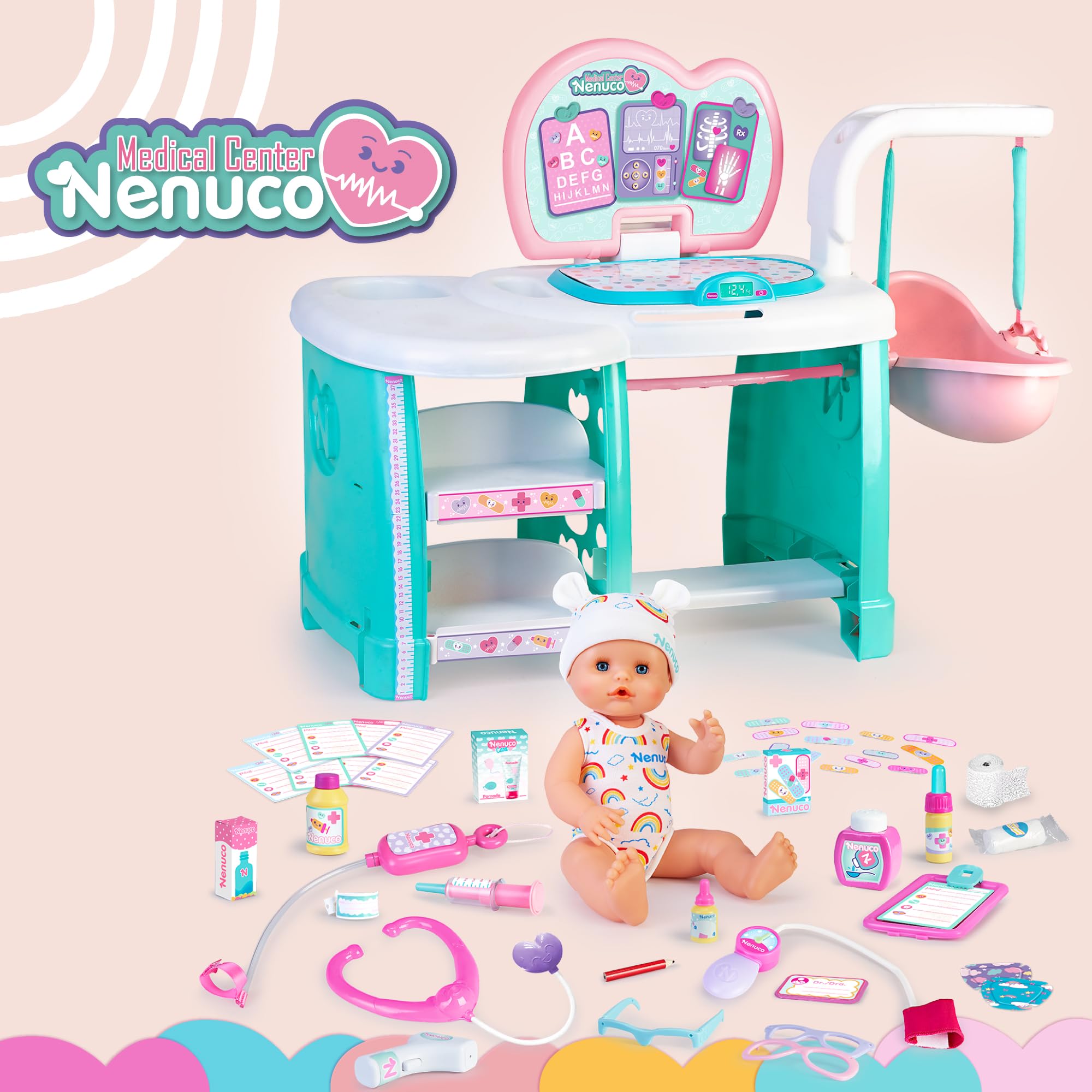Nenuco Medical Center Bambola 35 cm con 20 Accessori