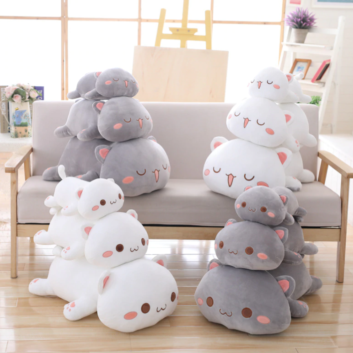 ToyalFriends Cats Gatto Peluche Morbido 35cm Bianco Occhi Aperti