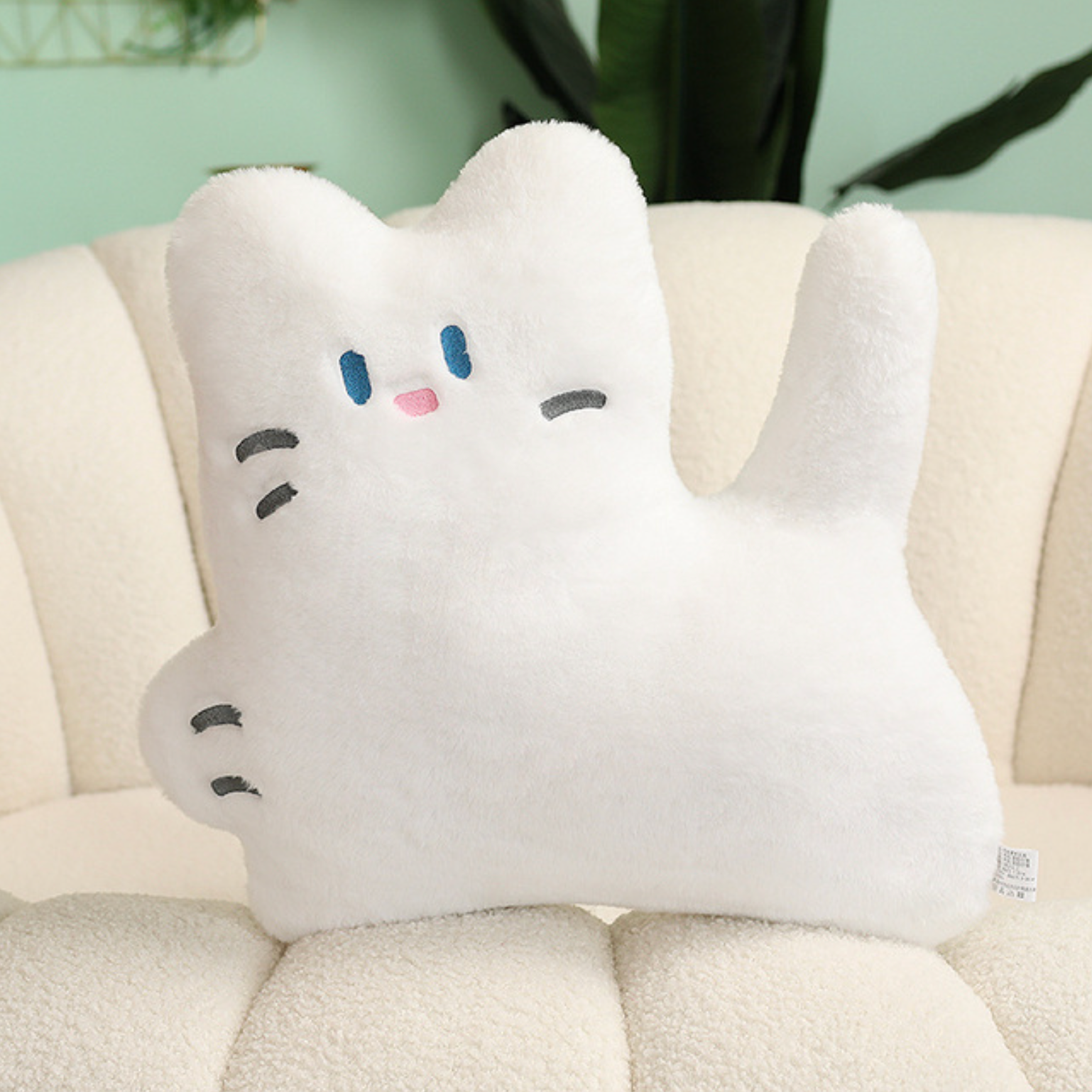 ToyalFriends Cats White Sitting peluche gatto bianco seduto cuscino