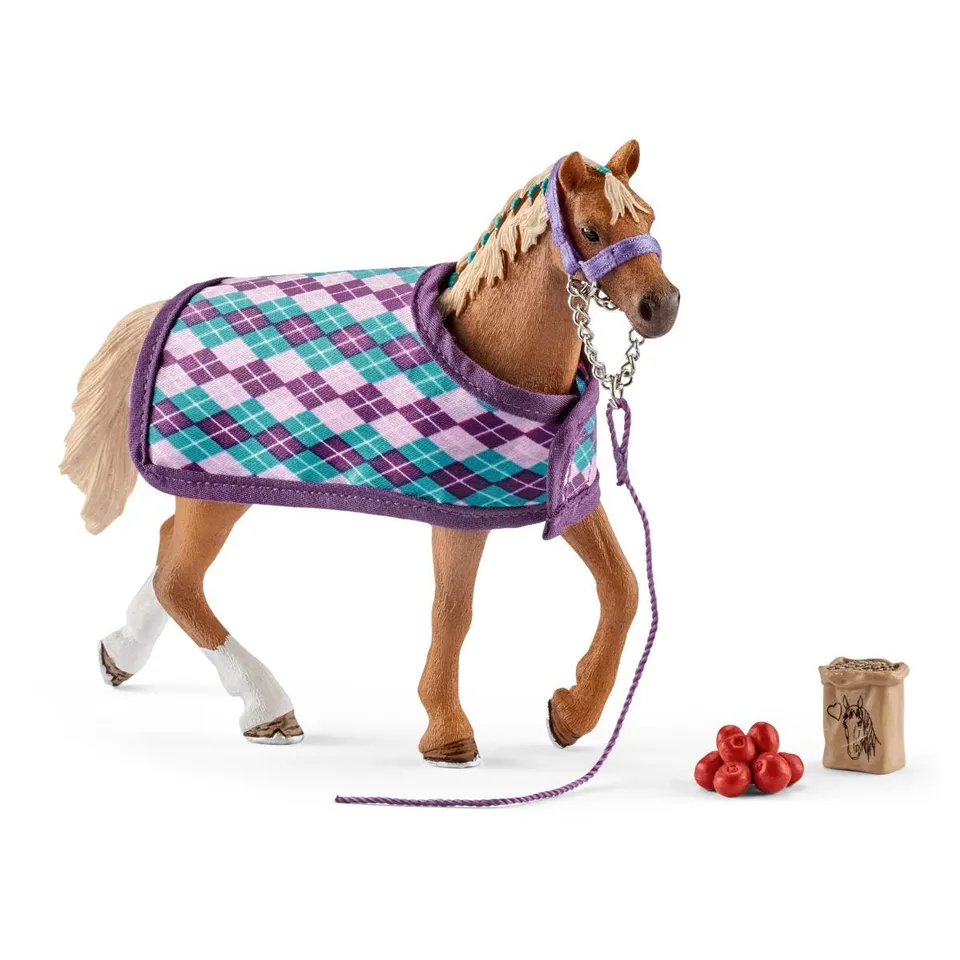 Schleich Horse Club 42360 Purosangue Inglese Cavallo con Coperta