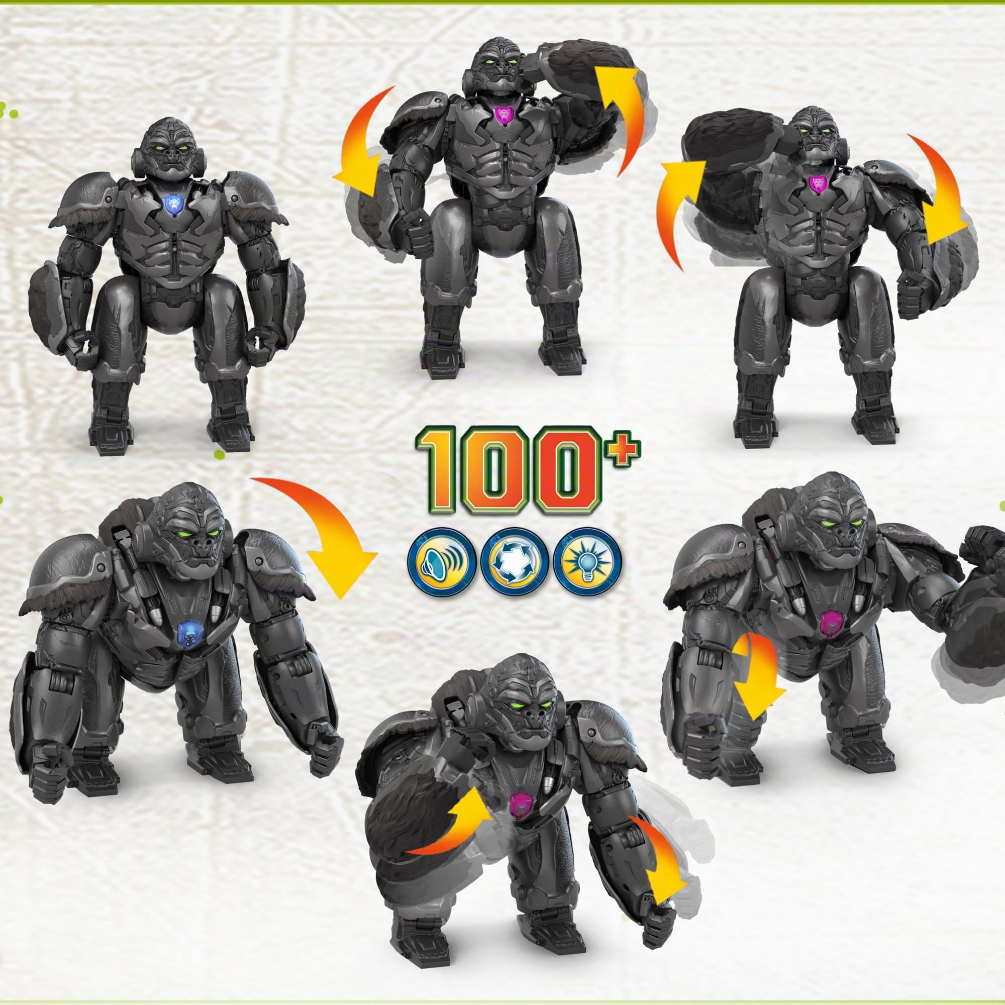 Transformers Rise of the Beasts Command Convert Optimus Primal elettronico 31,5 cm