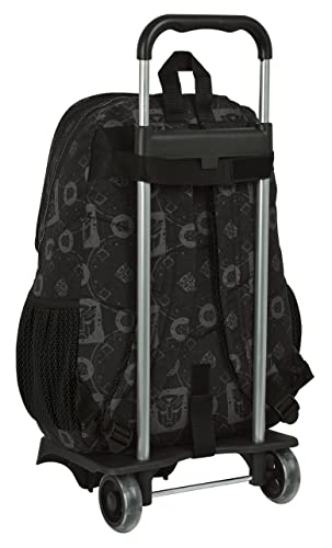 Safta Transformers zaino trolley scuola nero 33x15x43 cm