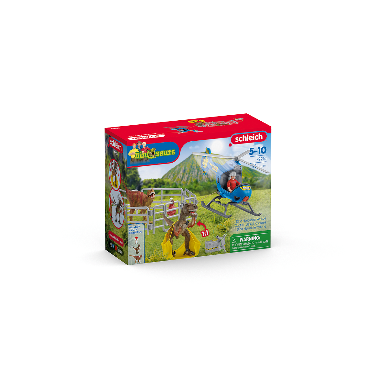 Schleich DINOSAURS 72216 Elicottero Salvataggio playset dinosauri
