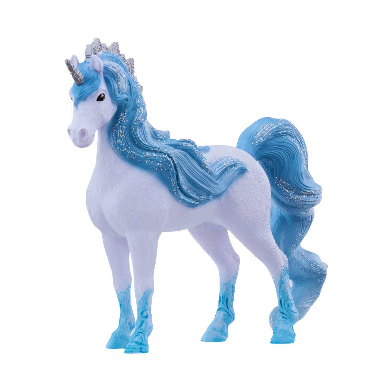 Schleich Bayala Flowy giumenta unicorno figura coda azzurra